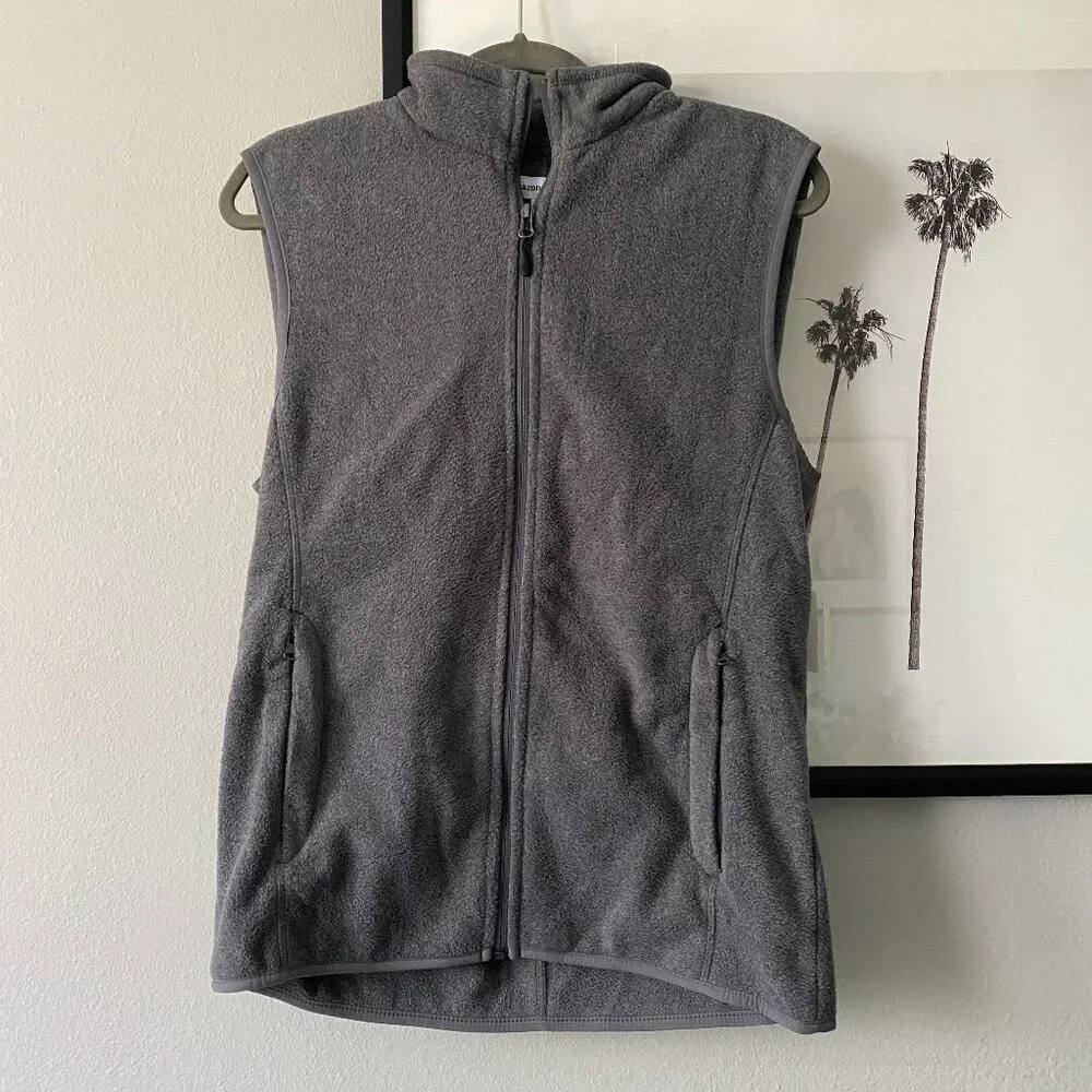 Amazon Essentials | NWT Men's Full-Zip Polar Fleece Vest Gray Size Small